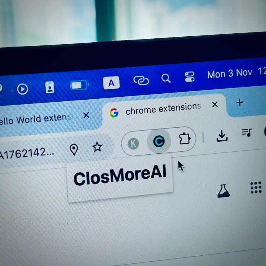 Building a Chrome Extension from Scratch — My ClosMore AI Experiment