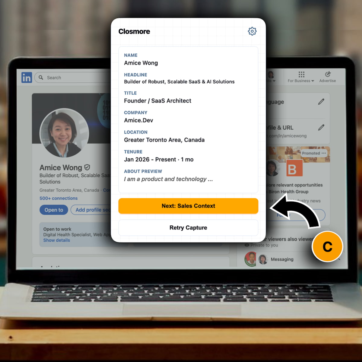 Closmore - AI Sales Copilot for LinkedIn